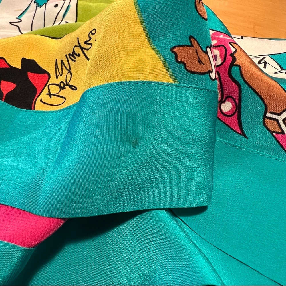 💜 Best Price Ever! Original Bob Mackie Wearable Art Dancing Bears 100% Silk - Picture 12 of 13